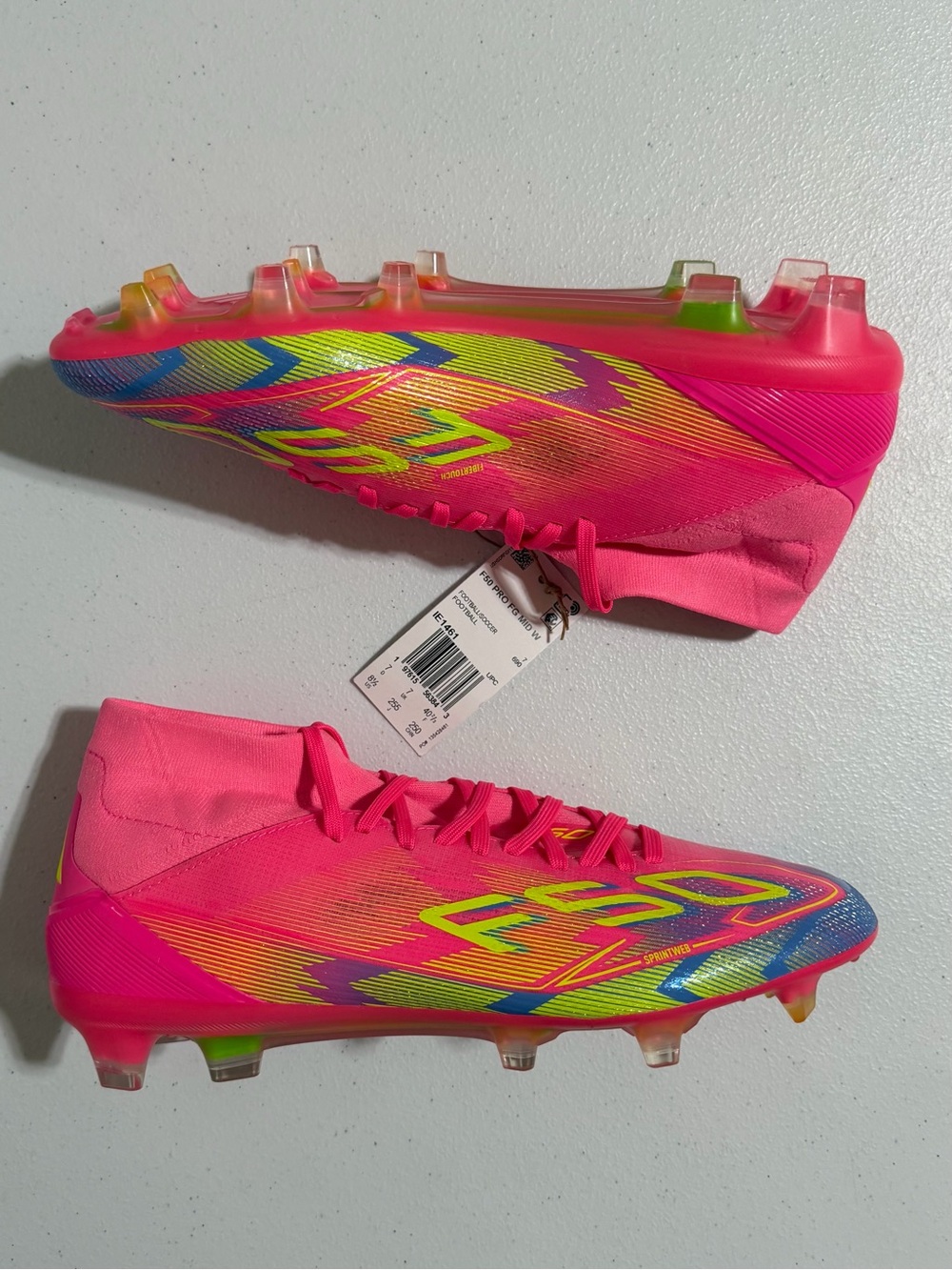 Adidas F50 Pro Firm Ground Mid Women’s Football/Soccer Cleats-Size 8.5 New - Picture 9 of 12